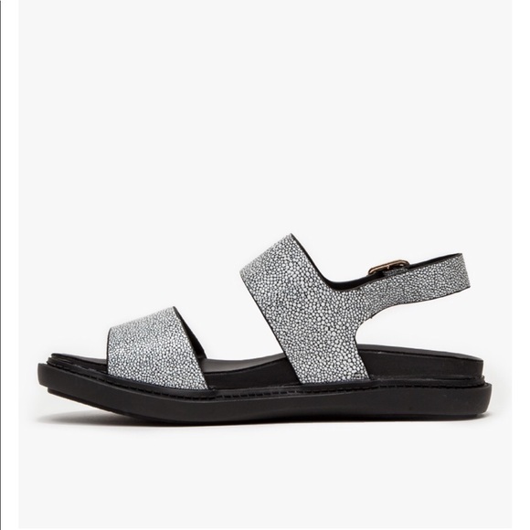 Two Strap Slingback Flat Platform Sandal - Picture 6 of 6